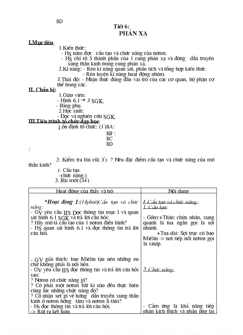 image for page Giáo án sinh học 8 chi tiết