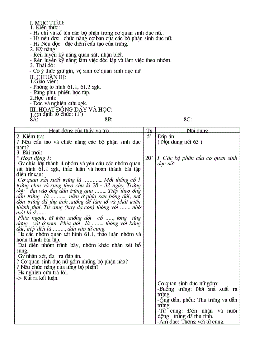 image for page Giáo án sinh học 8 chi tiết