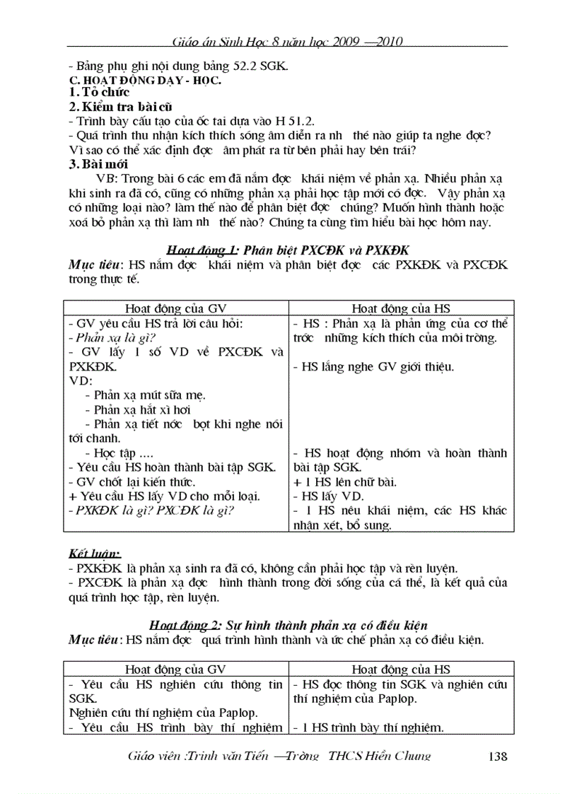 image for page Giao án sinh học 8 đẹp chi tiết