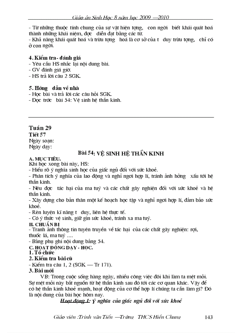 image for page Giao án sinh học 8 đẹp chi tiết