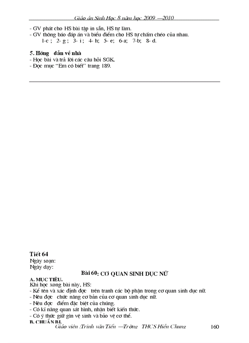 image for page Giao án sinh học 8 đẹp chi tiết