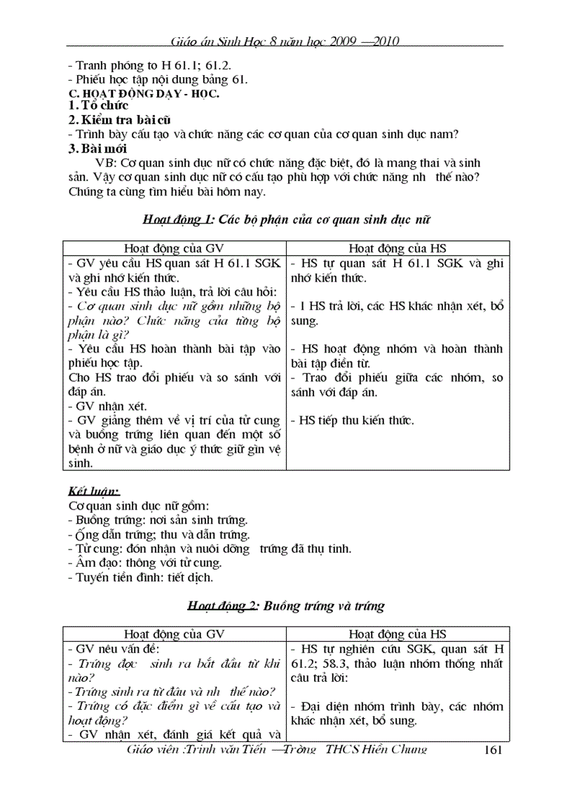 image for page Giao án sinh học 8 đẹp chi tiết