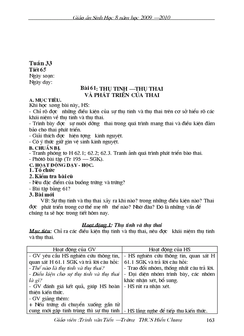 image for page Giao án sinh học 8 đẹp chi tiết