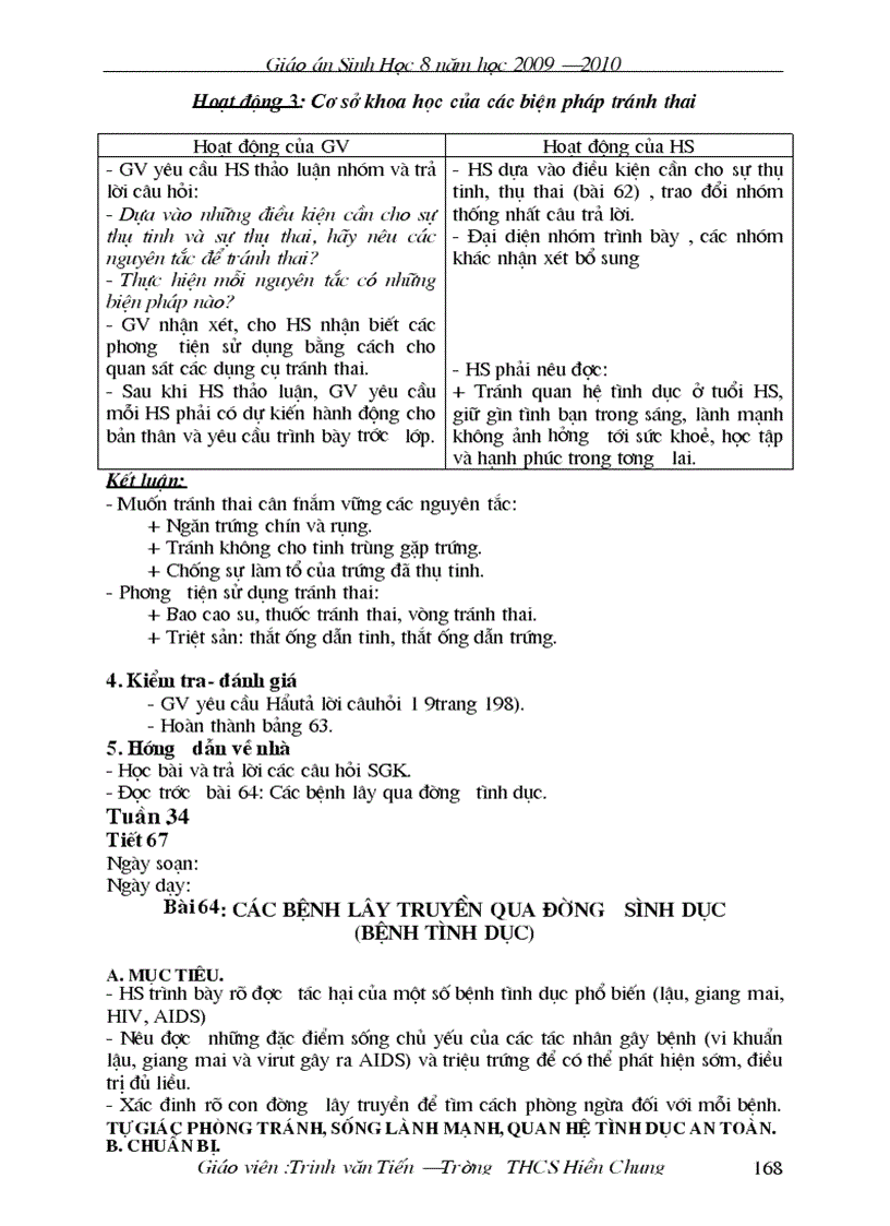 image for page Giao án sinh học 8 đẹp chi tiết