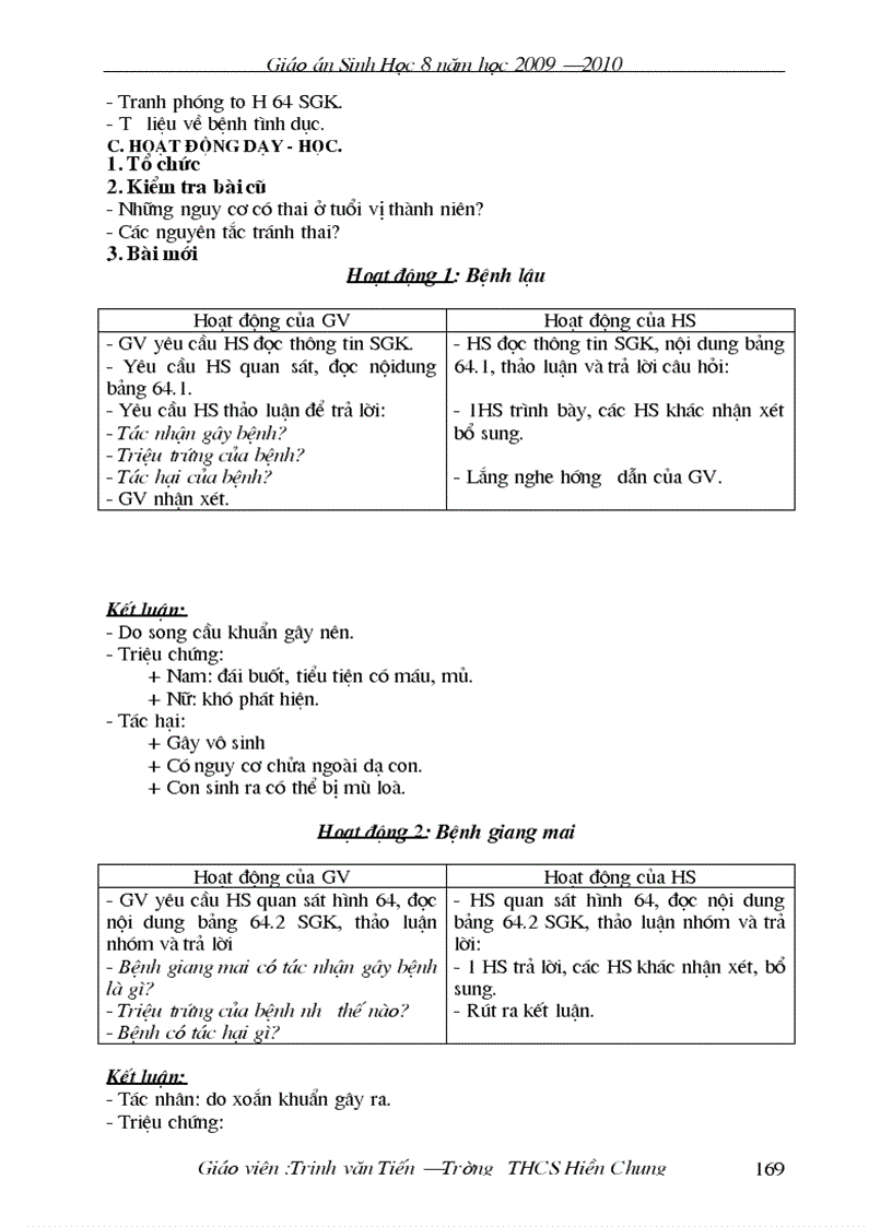 image for page Giao án sinh học 8 đẹp chi tiết