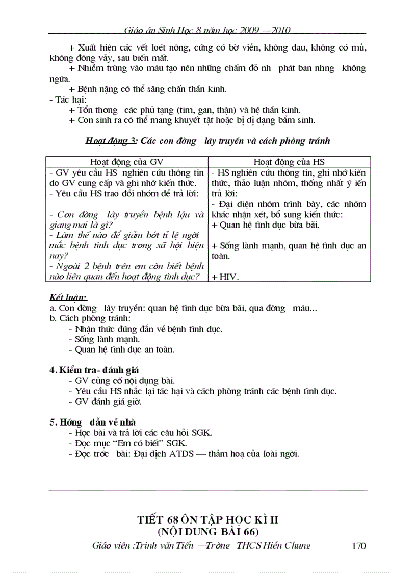 image for page Giao án sinh học 8 đẹp chi tiết