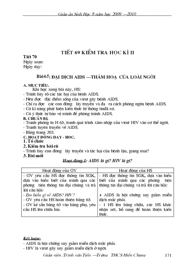 image for page Giao án sinh học 8 đẹp chi tiết