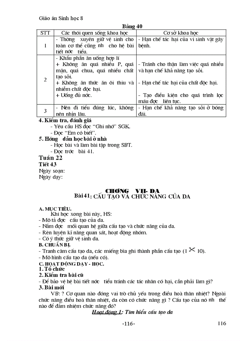 image for page Giáo án Sinh học 8 Hay