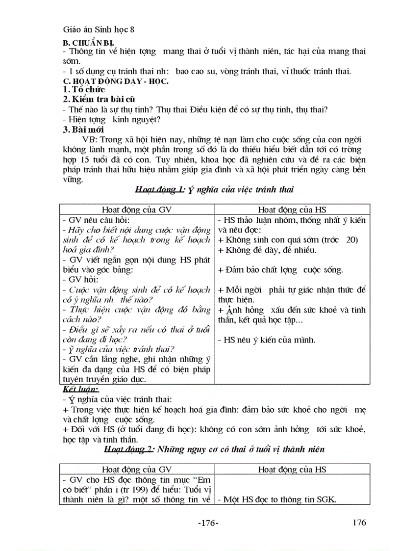 image for page Giáo án Sinh học 8 Hay