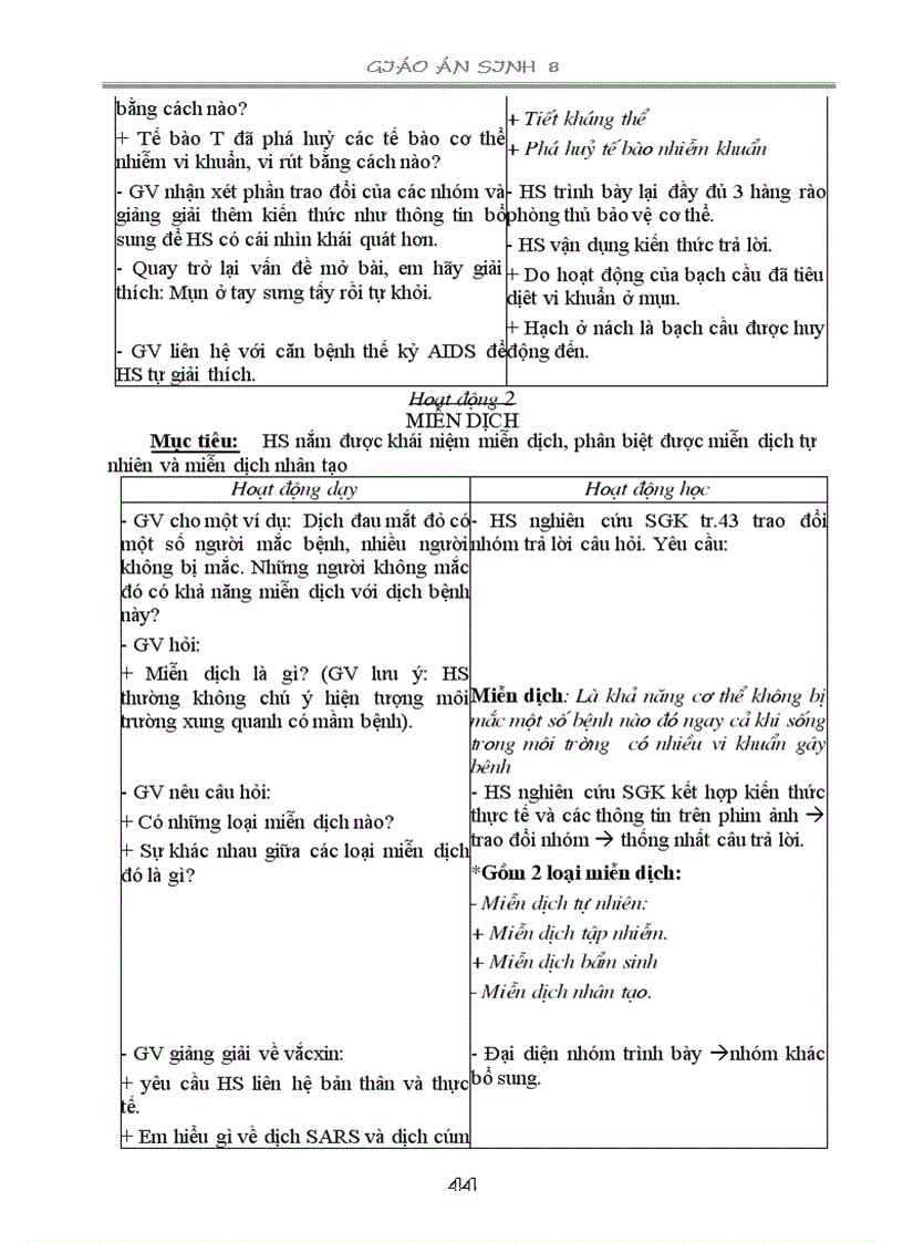 image for page Giáo án sinh học 8 tập 1