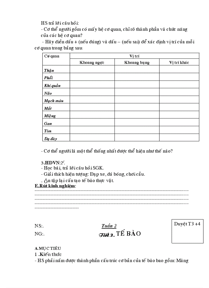 image for page Giáo án Sinh học 8 theo chuẩn mới 2010 2011