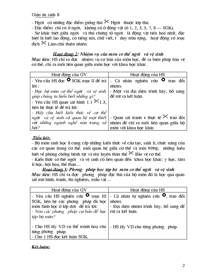 image for page Giáo án Sinh học 8 Trọn bộ