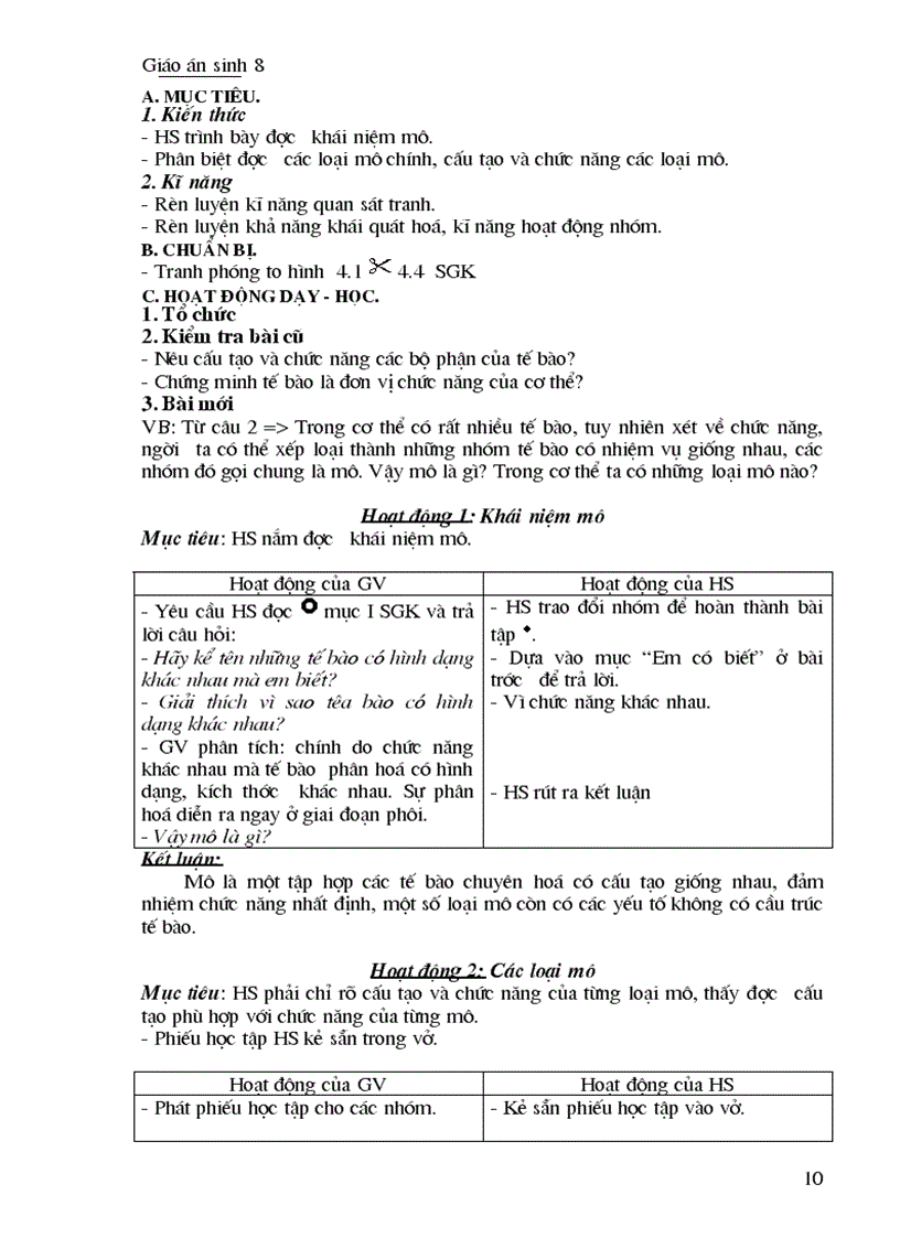 image for page Giáo án Sinh học 8 Trọn bộ