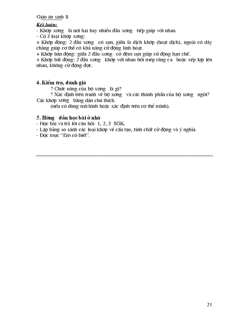 image for page Giáo án Sinh học 8 Trọn bộ