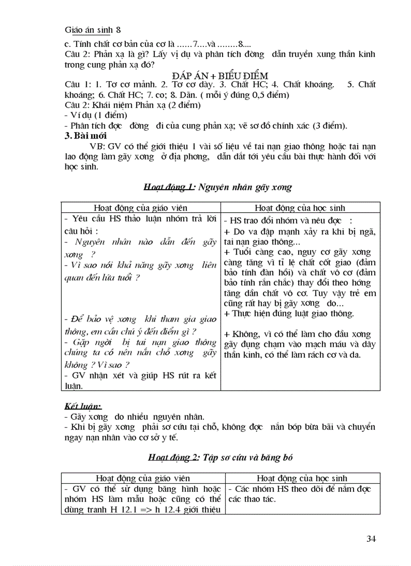 image for page Giáo án Sinh học 8 Trọn bộ