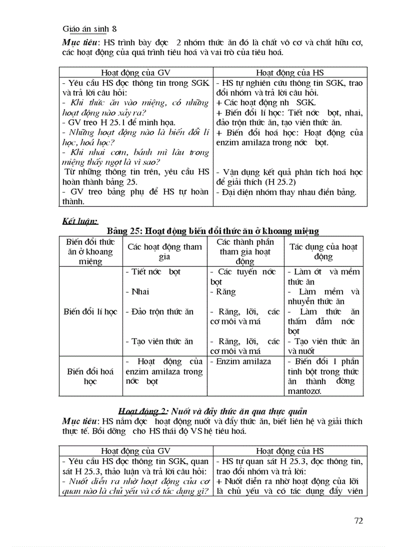 image for page Giáo án Sinh học 8 Trọn bộ