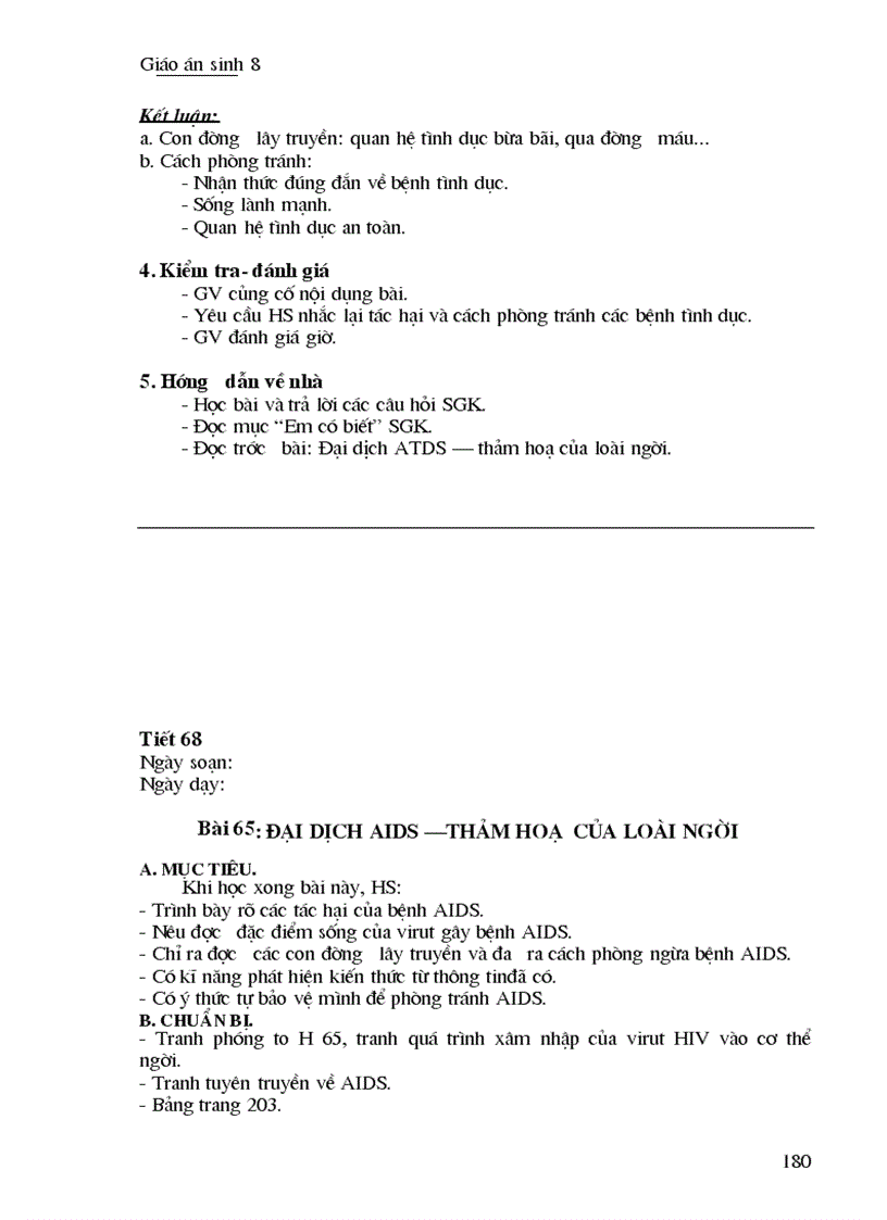 image for page Giáo án Sinh học 8 Trọn bộ