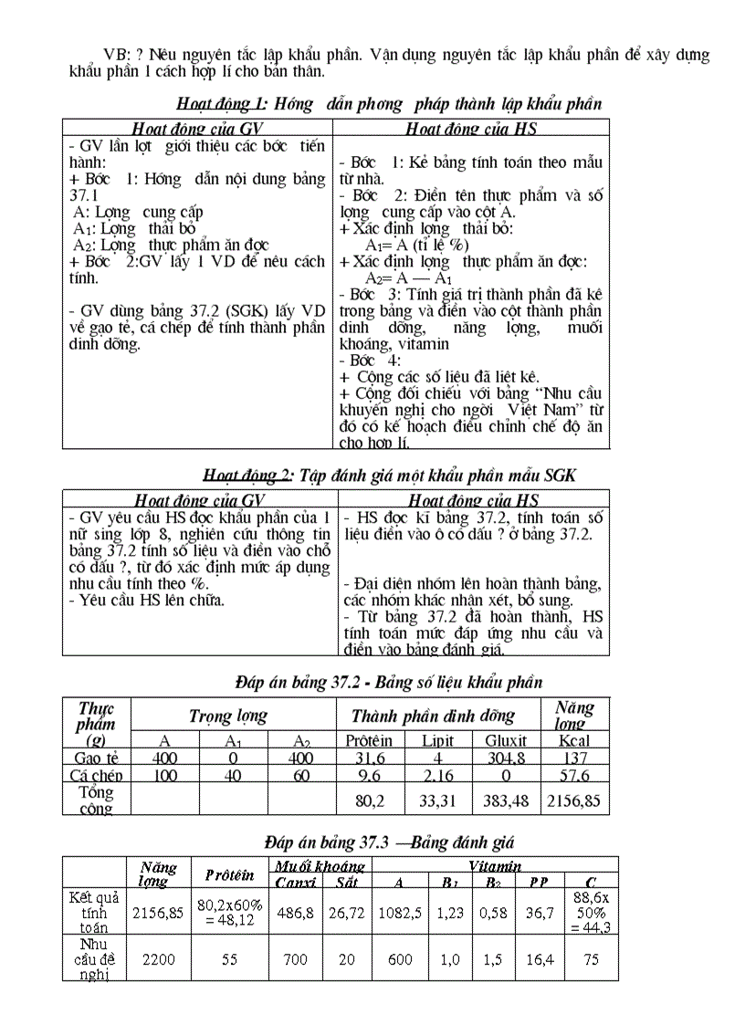 Giáo án Sinh Học 8kì 2 chuẩn KTKN