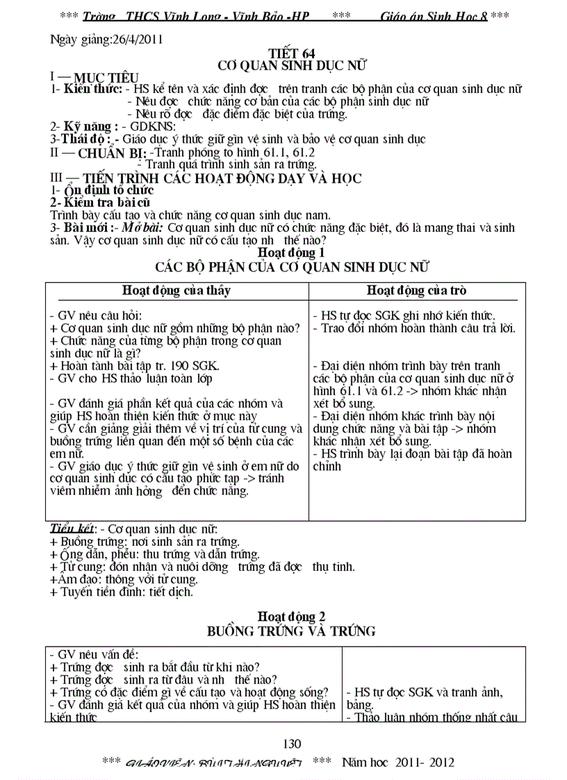 image for page Giao an sinh8 2012