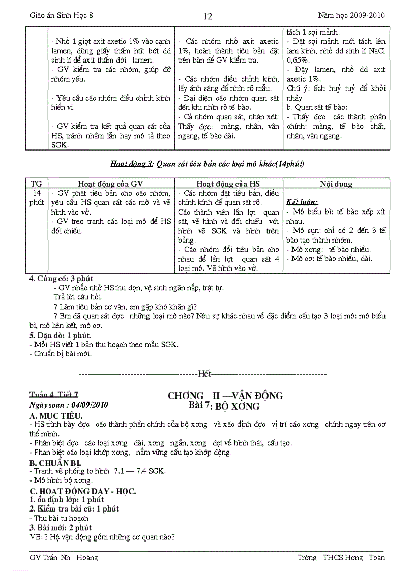 image for page Giao an sinh8 4cot