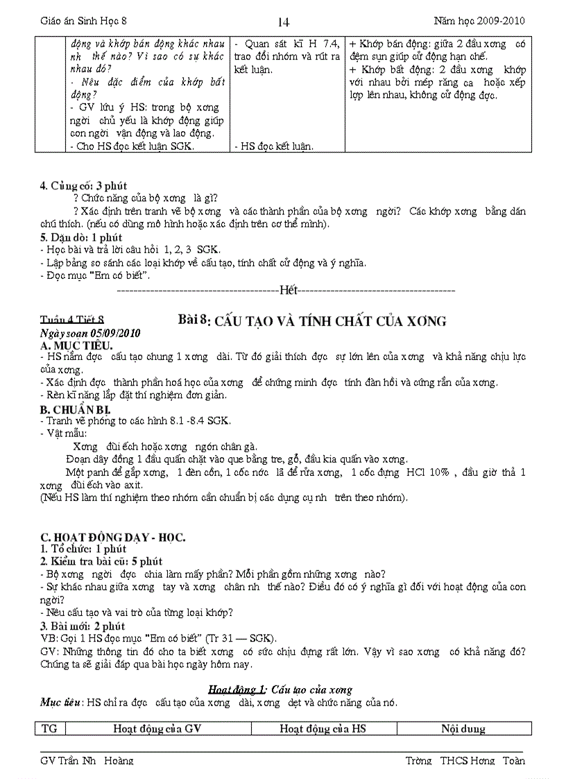 image for page Giao an sinh8 4cot