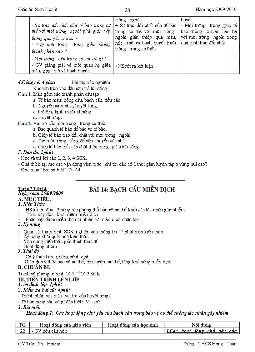 image for page Giao an sinh8 4cot