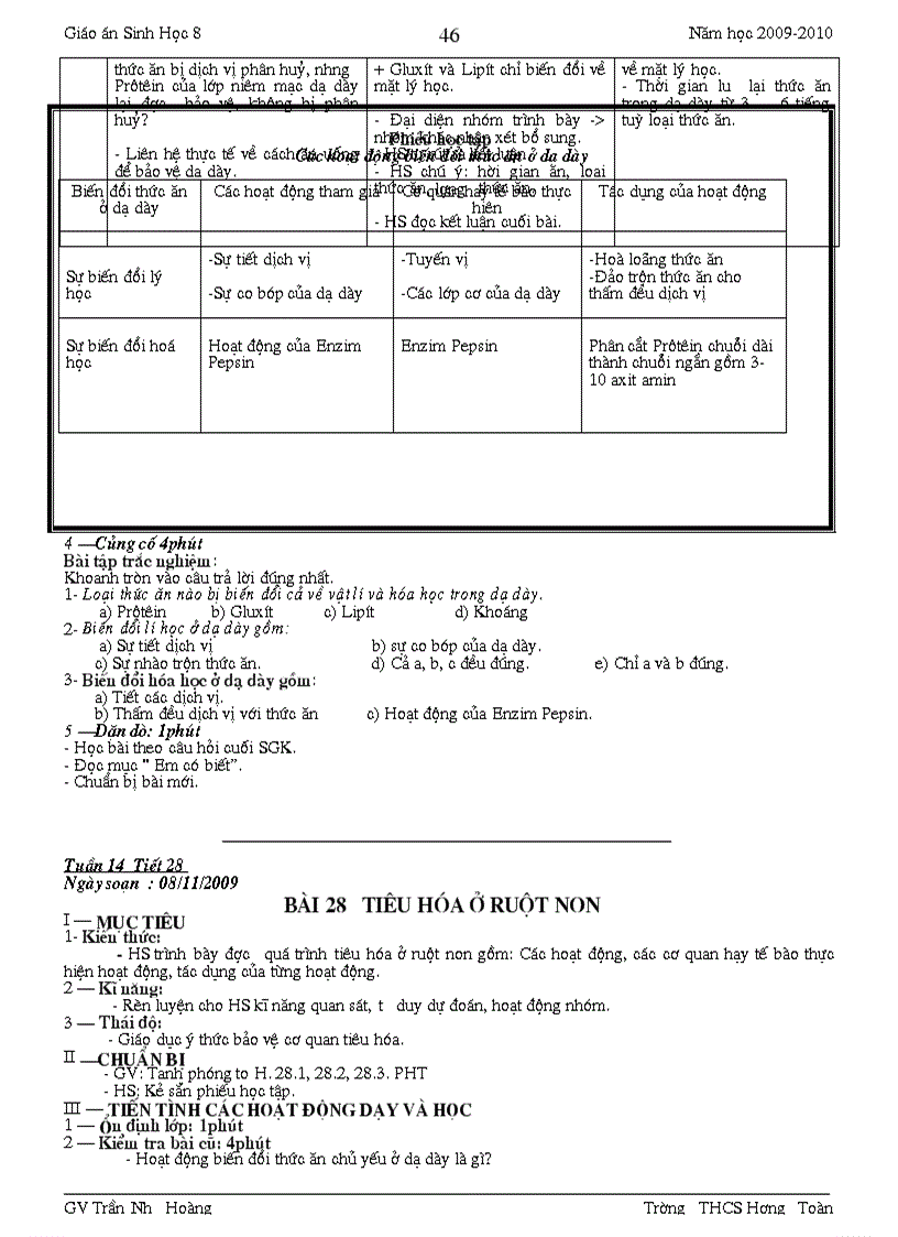 image for page Giao an sinh8 4cot