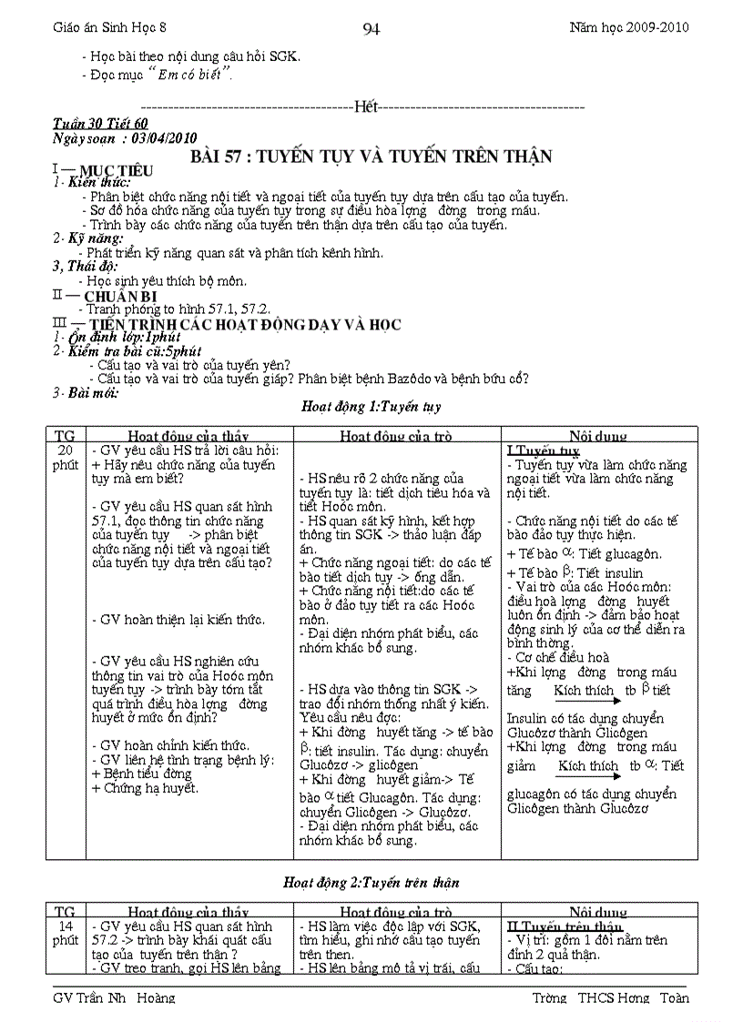 image for page Giao an sinh8 4cot