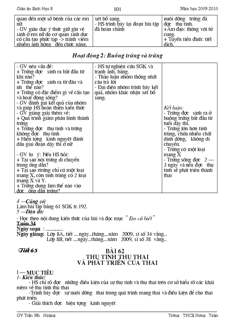 image for page Giao an sinh8 4cot