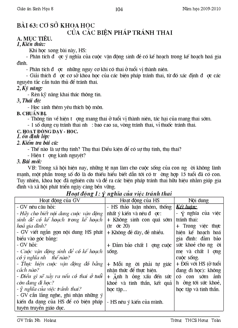 image for page Giao an sinh8 4cot