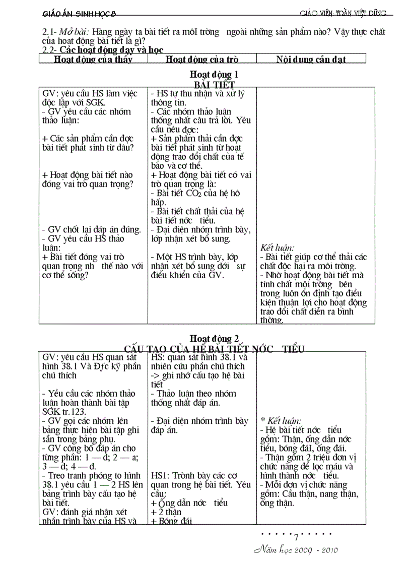 image for page Giáo án Sinh8 HKII đầy đủ