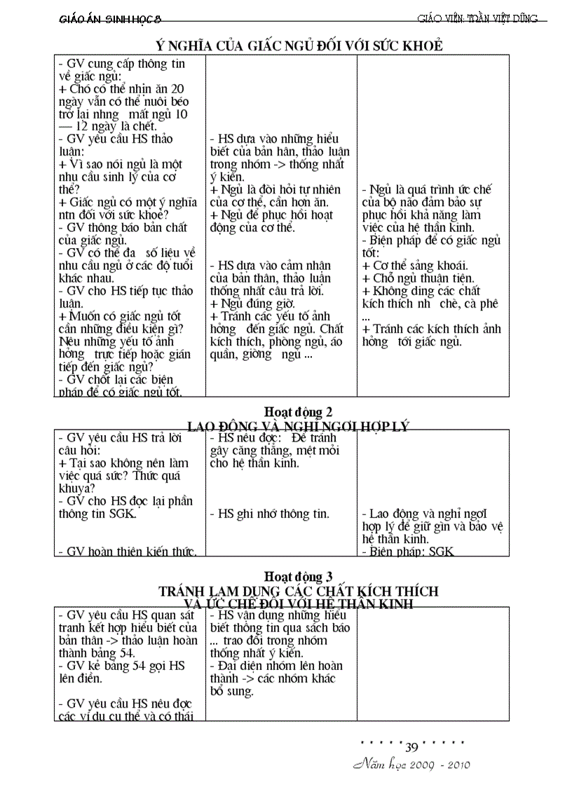 image for page Giáo án Sinh8 HKII đầy đủ