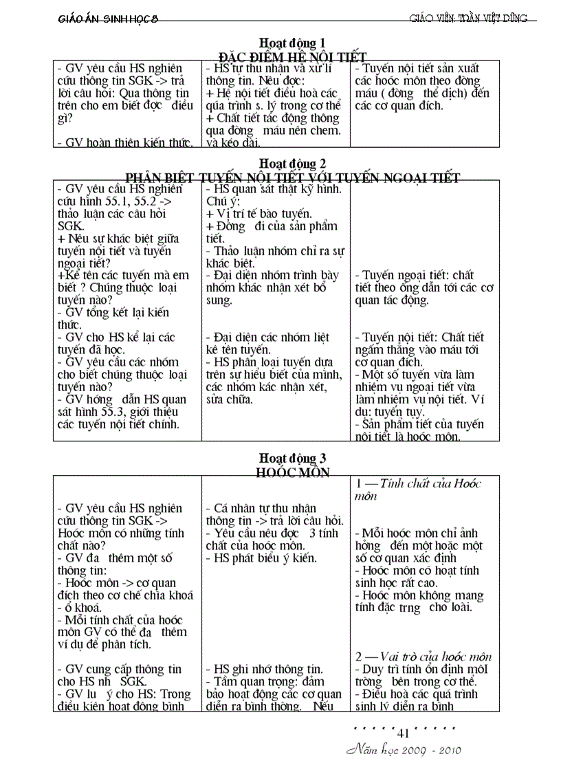 image for page Giáo án Sinh8 HKII đầy đủ
