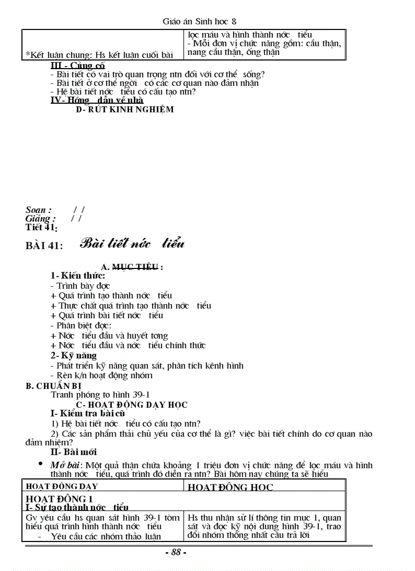 image for page Giáo án sinh 8 đầy đủ 1