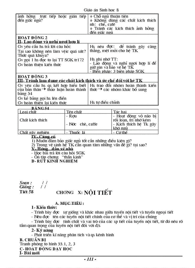 image for page Giáo án sinh 8 đầy đủ 1