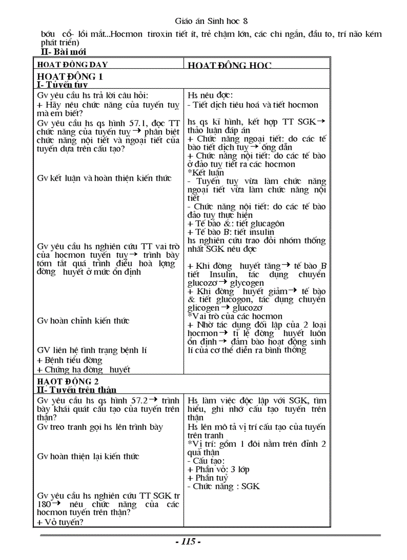 image for page Giáo án sinh 8 đầy đủ 1