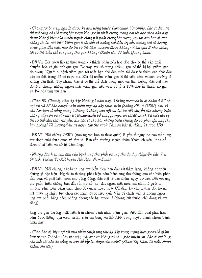 image for page Hỏi Đáp về triệu chứng Bệnh Ung Thư