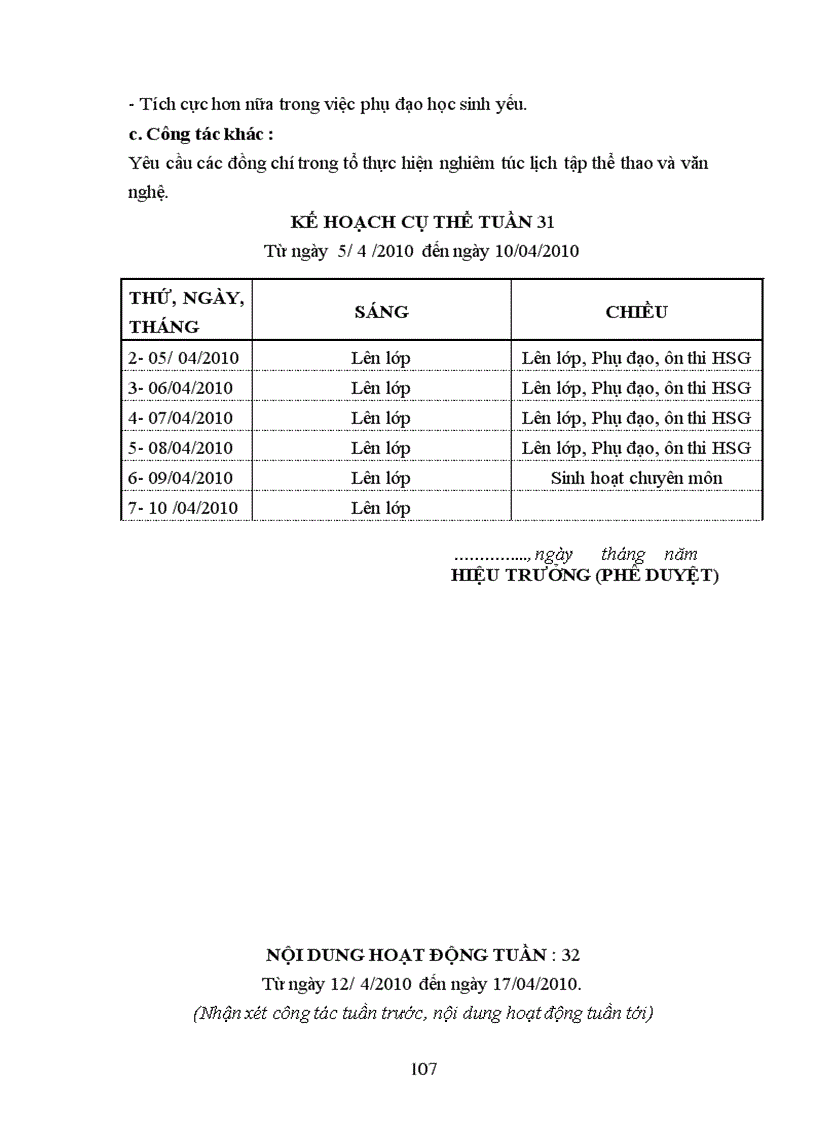 image for page Kế hoạch hoạt động tổ chuyên môn