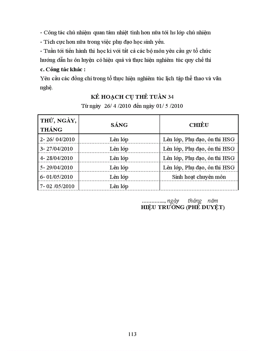image for page Kế hoạch hoạt động tổ chuyên môn