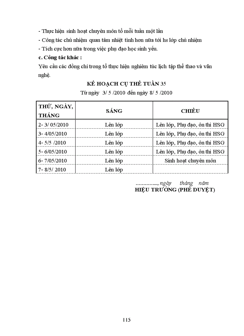 image for page Kế hoạch hoạt động tổ chuyên môn