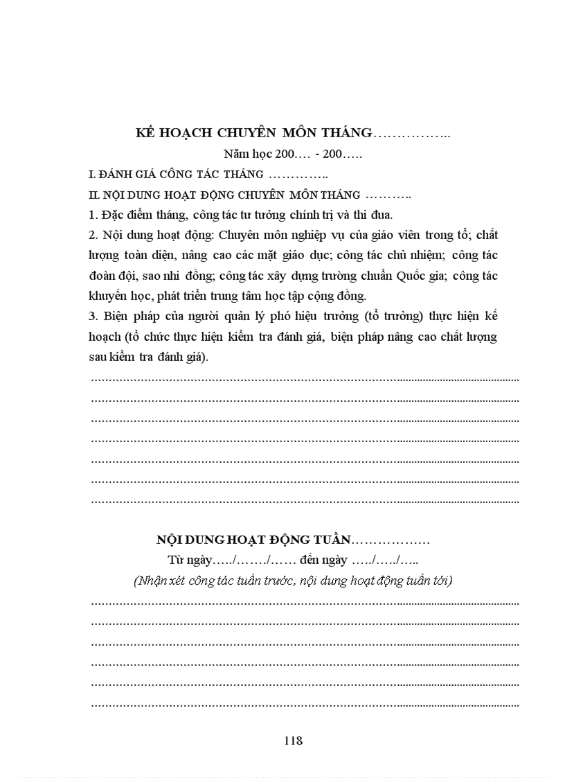 image for page Kế hoạch hoạt động tổ chuyên môn