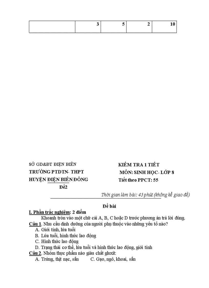 image for page Kiểm tra 1 tiết thực hành sinh học 8 k2