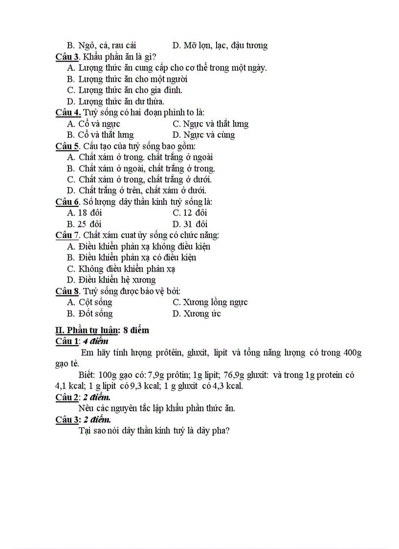 image for page Kiểm tra 1 tiết thực hành sinh học 8 k2