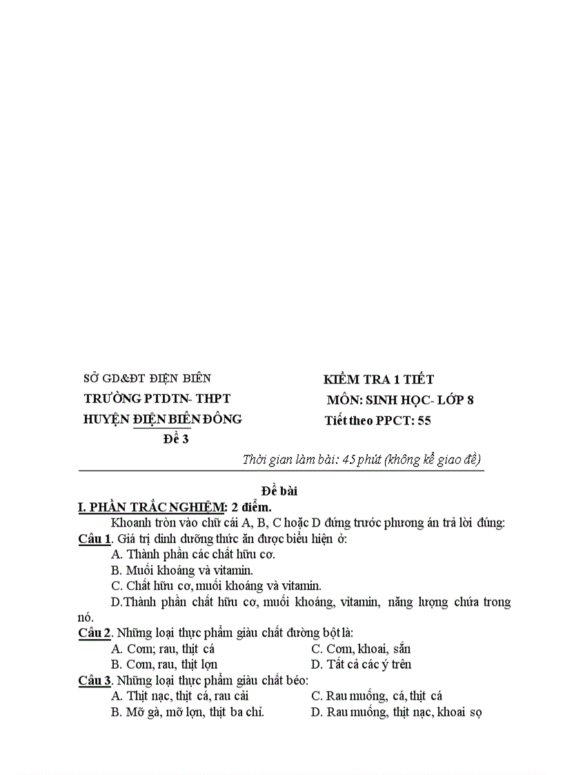 image for page Kiểm tra 1 tiết thực hành sinh học 8 k2