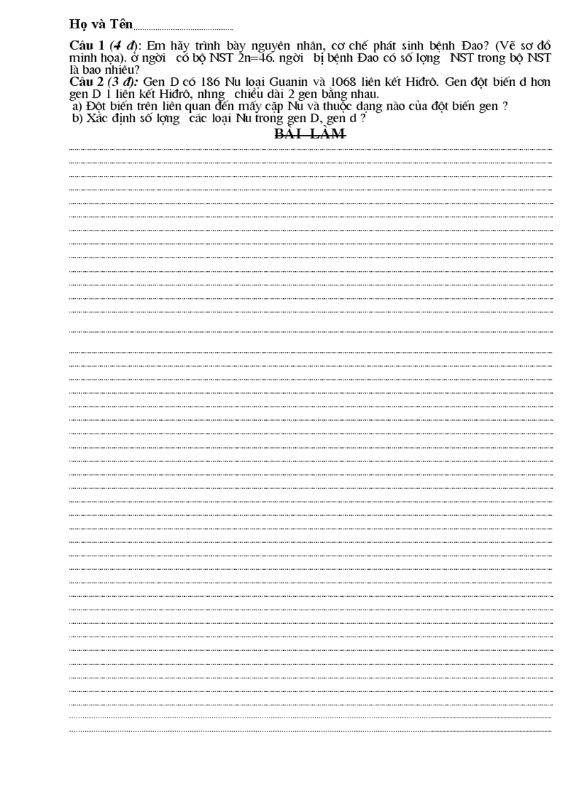 image for page Kiểm tra học kì 2 sinh8