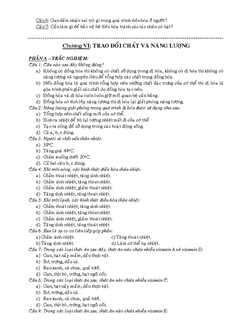 image for page Ngân hàng câu hỏi Sinh 8 HKI