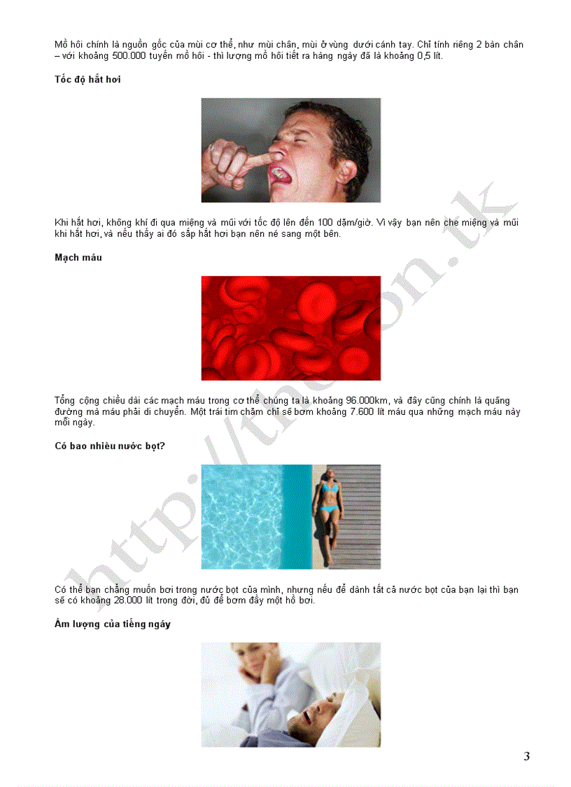 image for page Những sự thật kỳ lạ về cơ thể người