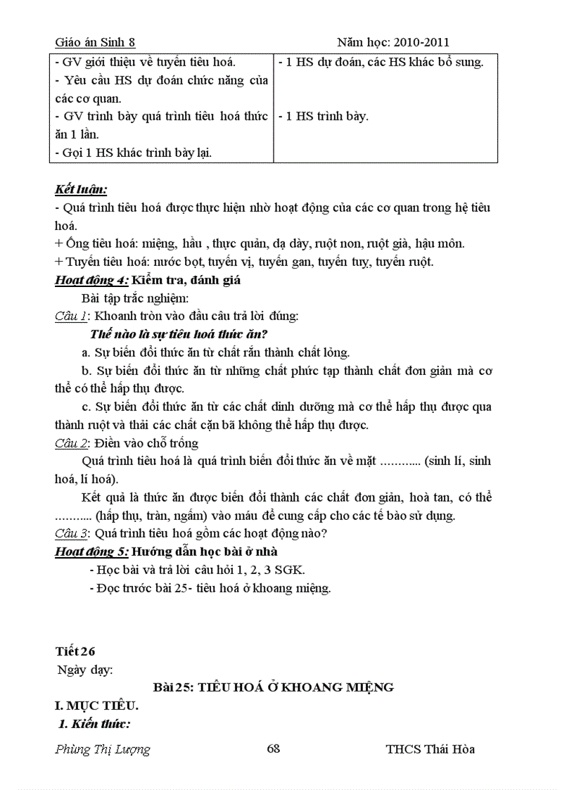 image for page Sinh 8 soạn theo chương trình giảm tải 2012