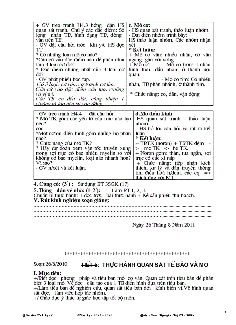 image for page Sinh hoc 8 theo chuan kien thuc moi ki I