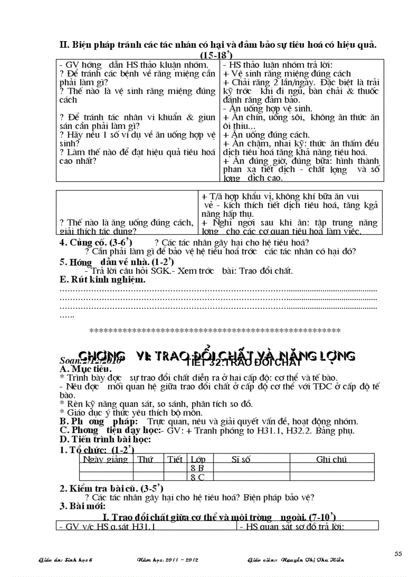 image for page Sinh hoc 8 theo chuan kien thuc moi ki I